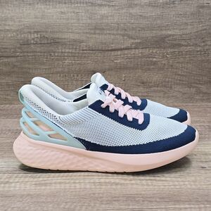 Kizik Athens Bahama Women's Sz 8 White Blue Pink Comfort Shoes READ DESCRIPTION